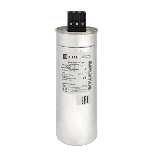 Конденсатор косинусный КПС-0,4-10-3 PRO | код kps-0,4-10-3-pro | EKF фото 2 Конденсатор косинусный КПС-0,4-10-3 PRO | код kps-0,4-10-3-pro | EKF фото 2