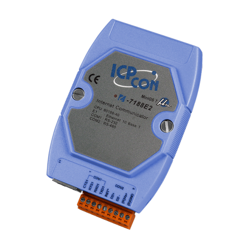 I-7188E2 CR Internet Communication Controller with one Ethernet port,one RS-232 port and RS-485 port | код 00-05002150 | ICP DAS