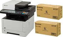 МФУ лазерный Kyocera M2040DN A4 Duplex белый/серый (в комплекте: 2 картриджа) | код 1660323 | Kyocera