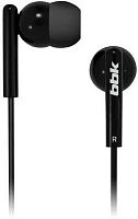 Наушники вкладыши BBK EP-1003S 1.2м черный проводные в ушной раковине (EP-1003S (B)) | код 1172617 | BBK