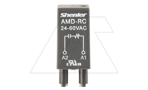 Модуль AMD-RC, резистор+конденсатор, 24_60VAC, черный, для SRU, SKF14, SKC, SKB, STB, SRC*-E, GZT, GZM, GZS, GZMB, ES32 | код AMD-RC/24_60VAC | Shenler