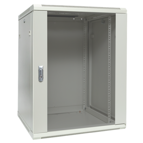 Шкаф настенный 19 TERACOM PRO 12U 600х600 мм дверь стеклянная с замком-ручкой серый | код TRP-WLL-1266-40G | EKF фото 3