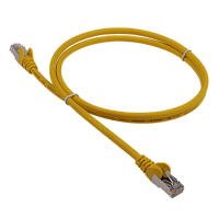 Патч-корд LANMASTER LSZH FTP кат.5e, 0.5 м, желтый | код LAN-PC45/S5E-0.5-YL | LANMASTER