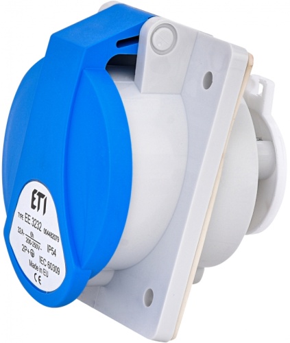 Розетка встраиваемая EE-3232 IP54 (32A, 230V, 2P+PE) | код 004482079 | ETI
