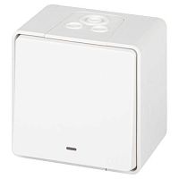 Выключатель Эксперт 11-1502-01 с подсветкой IP55 10АХ-250В ОУ бел. Эра Б0063305