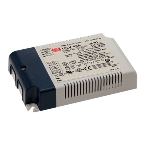 Источник питания AC-DC, 36Вт, вход 90…295В AC, 47…63Гц/125…417В DC, ККМ, выход 12В/3А, изоляция 3750В AC, в кожухе 120х75х25мм, -20…+80С (корпус), димминг 0...10 В/ШИМ, доп. выход 12В/50мА | код IDLV-45A-12 | MeanWell