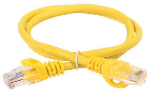 ITK Коммутационный шнур (патч-корд) кат.6 UTP PVC 7м желтый | код PC05-C6U-7M | IEK