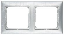 Рамка 2местная алюминий матовый VALENA DIY | код 694354 | IEK