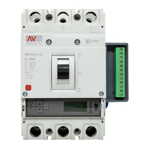 Автоматический выключатель AV POWER-2/3 250А 100kA ETU6,2 AVERES | код mccb-23-250H-6.2-av | EKF фото 3