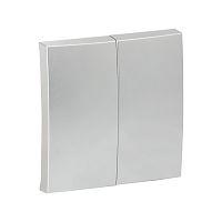 Валенсия лицевая панель выключателя 2-кл, проходного 10А сталь PROxima | код ESV10-L-027-30 | EKF