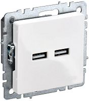 Розетка BRITE USB A+A 3.1А РЮ10-1-БрБ бел. | код. BR-U21-D31-K01 | IEK