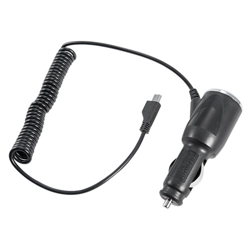Автозарядка в прикуриватель microUSB (АЗУ) (5V, 1000mA) шнур спираль 1.5М черная REXANT | код 16-0245 | REXANT