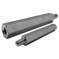 Стойка металлическая резьбовая h=120mm, d=7mm, с резьбой M4 | код MMF1204D07 | MOREK