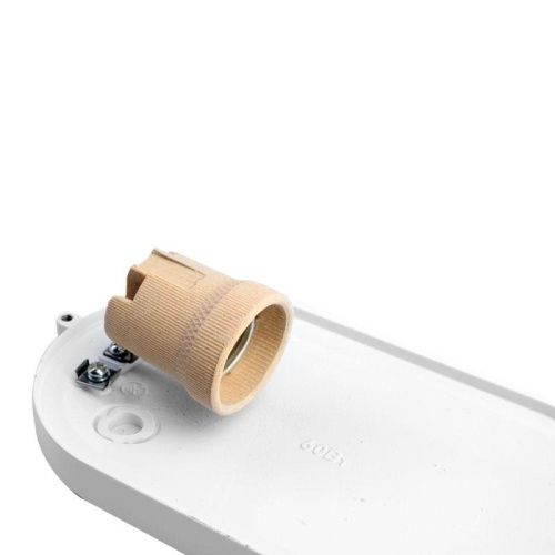 Светильник 1401S C01 NEW НБП 04-60-002 УХЛ1 "Решетка" 60Вт 130град.C овал бел. Camelion 13656 фото 5