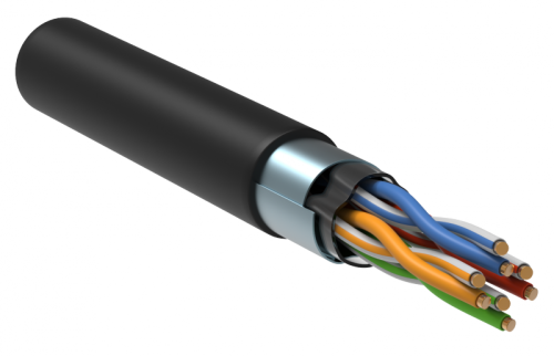 ITK Витая пара F/UTP 5E 4х2х24AWG LDPE черный (305м) РФ/С | код LC3-C5E04-339-S-R | ITK by IEK