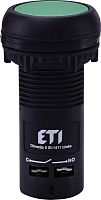 Кнопка монобл. утопл. ECF-10-G (1NO, зеленая) | код 004771451 | ETI