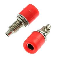 Гнездо RUICHI Z011 4 мм panel jack красный, на панель под пайку | код 106886 | Ruichi