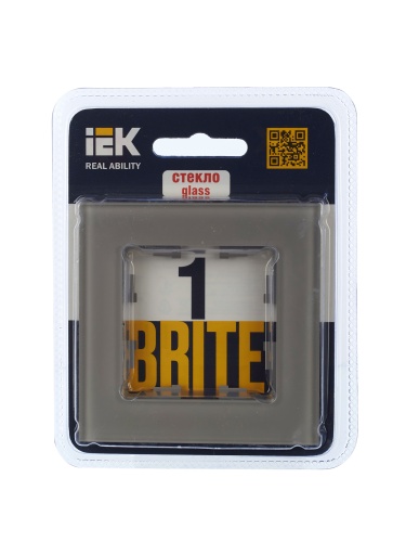 Рамка 1-м BRITE РУ-1-2-БрД стекло дым. | код. BR-M12-G-K30 | IEK фото 5 Рамка 1-м BRITE РУ-1-2-БрД стекло дым. | код. BR-M12-G-K30 | IEK фото 5