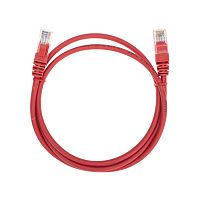 Патч-корд U/UTP, CAT 5e, RJ45-RJ45, 26AWG, LSZH, красный, 1м REXANT | код 02-0103-1 | REXANT