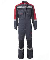 Комбинезон Спрут-ФОРМУЛА тёмно-серый с красным и черным, р-р 48-50 96-100/170-176 | код 129379 | Эталон-Спецодежда
