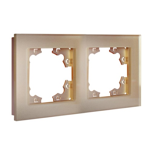 Рамка 2-м Афина стеклянная шампань UNIVersal 2279 Рамка 2-м Афина стеклянная шампань UNIVersal 2279