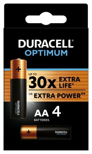 Элемент питания алкалиновый АА 1.5В LR6-4BL Optimum 5014061 (блист.4шт)