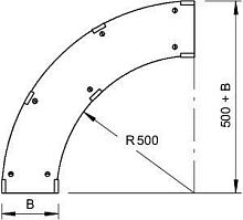 Крышка угловой секции 400мм | код 6231543 | OBO Bettermann