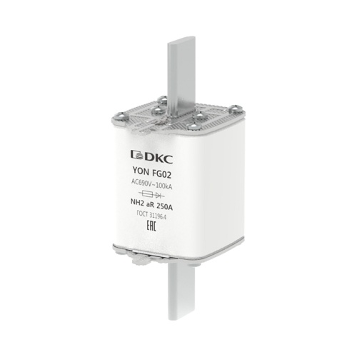 Предохранитель YON ножевого типа FG2 250А 690V характеристика aR | код 1FG02-0250-690V-AR | DKC