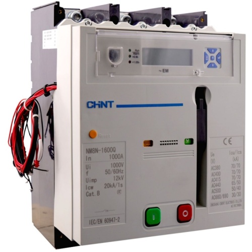 Авт. выкл. NM8N-1600H EM 3P 1600А 100кА с электр. расцепителем, LCD, МП 400AC (R) | код 263361 | CHINT