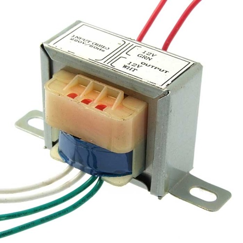 Трансформатор 50гц RUICHI EI35*13 220v to 2x12v 1.5W, крепление на 2 винта | код 97727 | Ruichi
