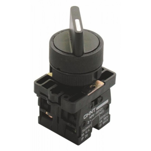 Переключатель NP2-ED34, 3 положения фиксацией, 2НЗ, IP40 (R) | код 574666 | CHINT