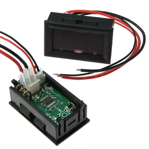Амперметр RUICHI 0-3.0000ADC (48x29 мм), желтый | код 98514 | Ruichi