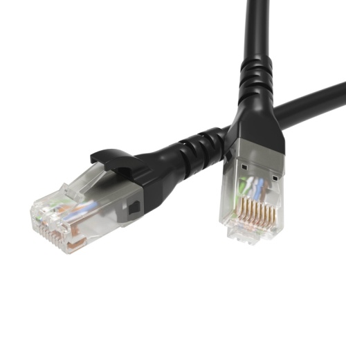 Патч-корд неэкранированный CAT5E U/UTP 4х2, LSZH, черный, 2.0м | код RN5EUU4520BK | DKC