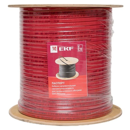 Саморегулирующийся нагревательный кабель ESS-25F (25 Вт/м) 200 м, фторопласт | код ESS-25F-200 | EKF фото 4