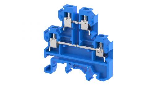 Клемма проходная винтовая 2,5 мм2, двухуровневая, на 4 подключения, хаки KU2D4(K) | код 1103380006 | Elmex