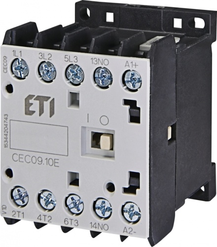 Контактор миниатюрный CEC 09.10-24V DC (9A, 4kW, AC3) | код 004641102 | ETI