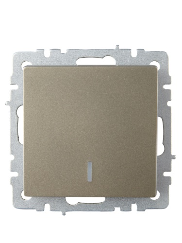 BRITE Выключ. 1-кл. прох. с инд. 10А ВС10-1-7-БрШ шамп. IEK | код BR-V12-1-10-K37 | IEK фото 3