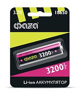 Аккумулятор 18650 3.7В Li-Ion 3200мА.ч без платы защиты BL-1 | код 5037793 | ФАZА