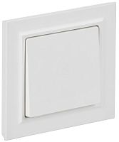 BRITE Выключатель 1-клавишный 10А в сборе ВСР10-1-0-БрАБ арктический белый IEK | код BR-V10-0-10-K91-F | IEK