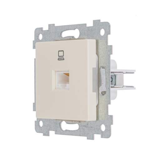 Аксиома Механизм розетки RJ45 скрытой установки РК1-458, слоновая кость | код 122004 | Кунцево-Электро фото 2