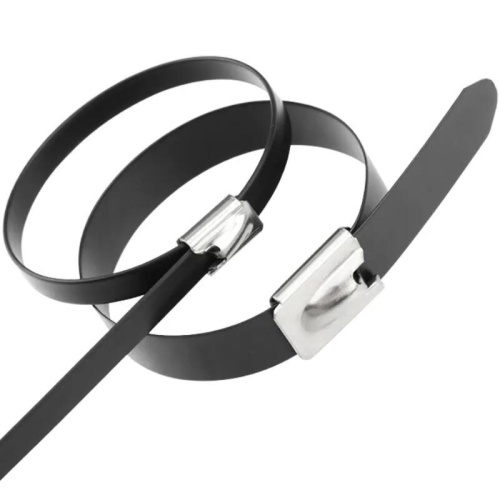 Хомут AISI 316 из нержавеющей стали с полимерным покрытием 4.6x125 HLT | код 084-01-502 | HLT