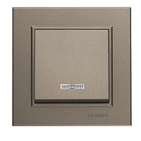 Выключатель 1-кл. СП Karea 10А IP20 зел. с подсветкой Makel 56052021