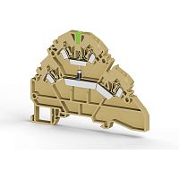 316 720, Клеммник 2-х ярусный пружинный, 2,5 мм.кв., с индикацией 220 VDC, (бежевый), YBK2,5-2 FLD 220VDC | код 0.0.0.3.16720 | KLEMSAN