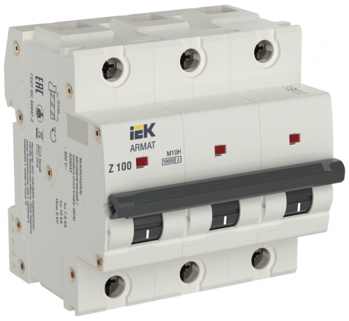 ARMAT Авт. выкл. M10H 3P Z 100А IEK | код AR-M10H-3-Z100 | IEK