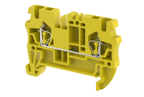 Клемма проходная пружинная 2,5 мм2, на 2 подключения, желтая SQ2.5-YELLOW | код 2102010004 | Elmex