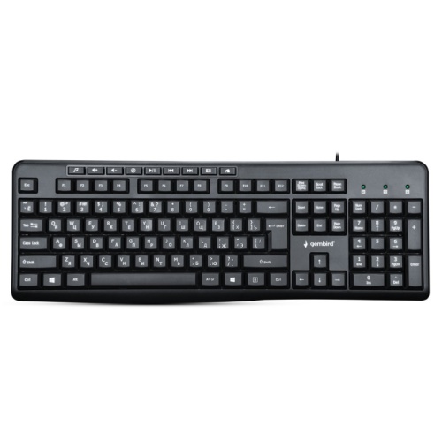 Клавиатура Gembird KB-8440M, USB, черн., 113 кл, м/медиа, каб. 1,5м | код KB-8440M | Gembird