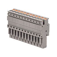 Штекер зажим push-in 12 точек подключения 2.5кв.мм сер. DKC VPR-P-2.5-12