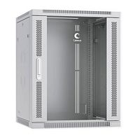 Cabeus SH-05F-15U60/60-R Шкаф телекоммуникационный настенный разобранный 19 15U 600x600x769mm (ШхГхВ) дверь стекло, цвет серый (RAL 7035) | код 10738c | Cabeus