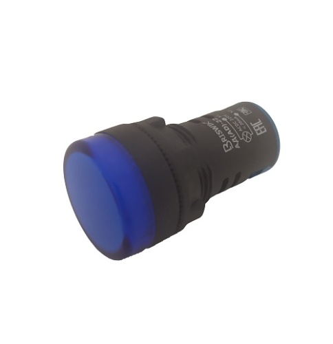 АД(AD)-22 синий 220В AC/DC IP65 Индикатор светодиодный | код 22AC/DC220V6.BR | Briswik