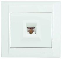Defne Розетка телефонная TF евро белая | код 42001014 | Makel